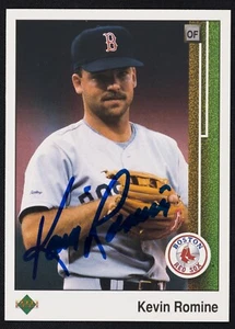 Kevin Romine Signed 1989 Upper Deck Card #524 - Boston Red Sox Auto - Picture 1 of 2