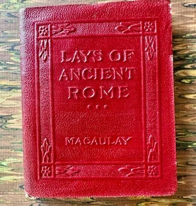 1920s Small Red Book Lays Of Ancient Rome Macaulay  New York Little Leather - Imagen 1 de 4