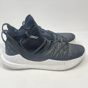 Under Armour Curry 5 Shoes Mens 8 Black White Silver Sneakers 3020657-101 - Picture 1 of 13