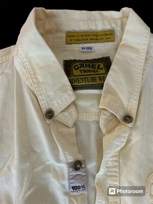 CAMEL TROPHY ADVENTURE Shirt Mens Safari Snap Buttons short Sleeve - Mens 3xl - Image 1 of 4