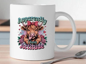 Colourful Highland Cow 11oz Ceramic Mug Various Designs Available  (UV Printed) - Picture 1 of 13