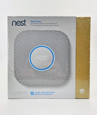 Nest Protect 烟雾报警器和一氧化碳探测器 (S3000BWES) 有效期至 2026 年 未拆封 — 第 1/4 张图片