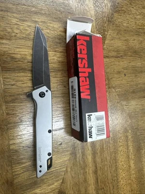 Kershaw Misdirect Gray Assisted Open Framelock Flipper Folding Pocket Knife 1365 - Image 1 of 4