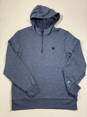 Sudadera con Capucha de Golf Disney Para Hombres Pequeña Azul 1/4 Cremallera Nike Dri-Fit Polar Logo de Mickey Mouse Foto 1 de 4