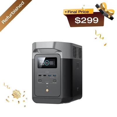 EcoFlow DELTA 2 Portable Power Station 1024Wh Certified Refurbished, LiFePO4 - Image 1 of 4