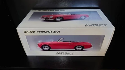 AUTOart 1/18 Datsun Fairlady 2000 Red Diecast Model Car usato scatola... - Immagine 1 di 4