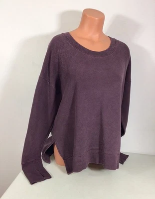 Sudadera pulóver grande Athleta Waffle para mujer Foto 1 de 4