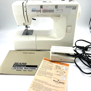 Sears Kenmore Sewing Machine Model 385 Power Cord Pedal & Accessories WORKS - Picture 1 of 18
