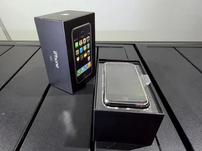 De Colección Apple iPhone 1ª Generación 2G - 8 GB Negro - A1203 - Raro IOS 1.0 - Juego Completo Foto 1 de 4