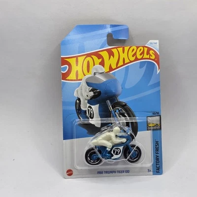 Triumph Tiger 100 190/250 1966 10/10 Hot Wheels 2024 nuevo de fábrica Foto 1 de 2