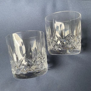Set of 2 Waterford Crystal Lismore 9 oz Tumbler 3.3 Inch Old Fashioned Spirits - Picture 1 of 14
