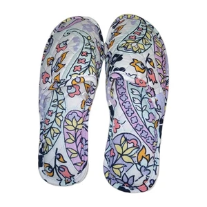 Vera Bradley Maddalena Paisley Travel Slippers Womens Size Small 5-6 - Picture 1 of 6