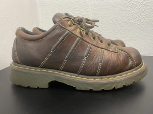 Zapatos Oxford Dr. Martens 9764 Cuero Marrón Para Hombre Talla 10 Bajos De Colección Y2K Grunge Punk - Imagen 1 de 14