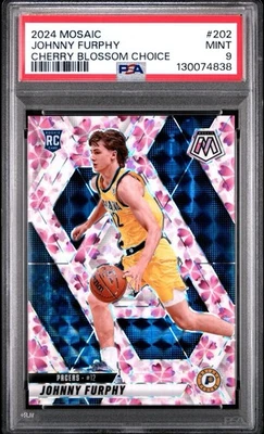 2024-25 马赛克 Johnny Furphy RC Choice Cherry Blossom 新秀 #/20 步行者 PSA 9 — 第 1/2 张图片
