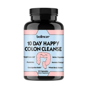 10 Day Happy Colon Cleanse - 60 Capsules - Gut Reset & Digestive Support - Picture 1 of 4