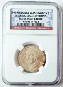 (2007) GEORGE WASHINGTON $1 MS 65 MINT ERROR - Picture 1 of 2