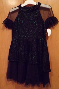 Wicked the Movie~Elphaba~Girls Green/Black Cosplay Dress~Paul Tazewell~NWT - Picture 1 of 3