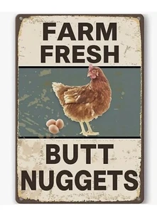Chicken Coop, Farm and Hen House Funny Egg Decor Indoor-Outdoor Metal Signs - Picture 1 of 36