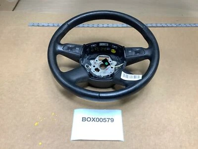 2008 AUDI A6 C6 FRONT LEFT DRIVER STEERING WHEEL LEATHER BLACK W/ SWITCH OEM+ - Image 1 of 4