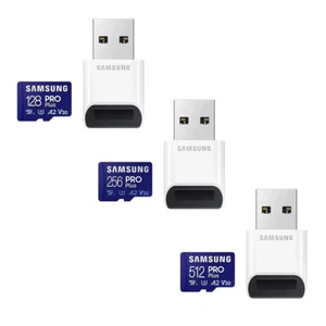 Samsung PRO Plus 128GB 256GB 512GB UHS-I MicroSDXC Micro SD Card with Reader - Picture 1 of 13