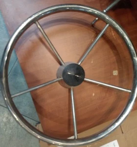 Rueda de barco cromada - Imagen 1 de 2