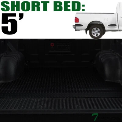 TLAPS For 2001-2003 Ford F150 5.5 Ft Short Cab Rubber Truck Bed Mat Liners - Blk — 第 1/4 张图片