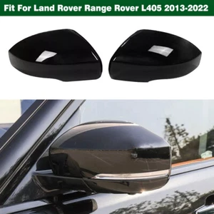 Pair Side View Mirror Cover Cap Black For Land Rover Range Rover L405 2013-2022 - Picture 1 of 13