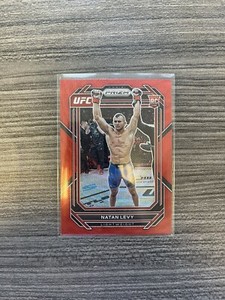 Natan Levy 2023 Panini Prizm UFC #176 Red Ruby Wave Prizms Rookie RC SP