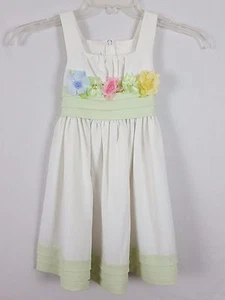BONNIE JEAN sleeveless Empire Waist Floral Summer Easter dress size 5 - Picture 1 of 1