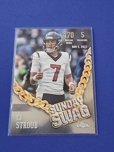 2024 Topps Chrome - CJ Stroud Sunday Swag Insert #SS-7 Texans NFL - Picture 1 of 2