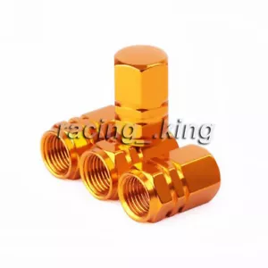 New 4 pcs Universal Motorcycle Anodized Aluminum Tire Valve Stem Caps - Picture 1 of 13