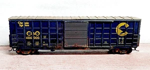 Chesapeake & Ohio RR Chessie 50' SD Waffle Side boxcar 486000 HO Scale Weathered - Picture 1 of 5