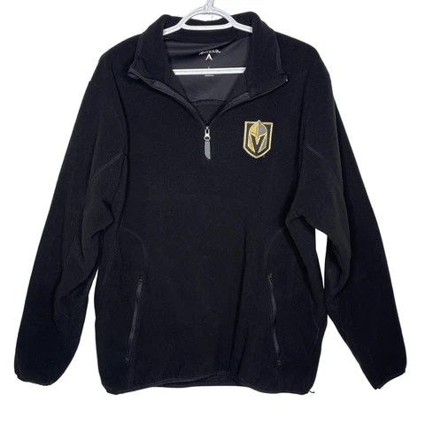 Antigua las vegas golden knights mens large black fleece 1/4 zip pullover sweate Cover