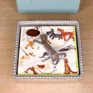 Mariposa Serviettenbox mit Hundeknochenperlen - enthält Servietten zum Thema Hund - Bild 1 von 5
