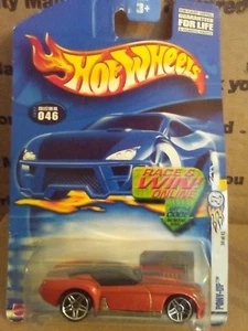 2002 Hot Wheels #46 First Edition Pony-Up orange-blaue Blende Chromfelgen Breitreifen - Bild 1 von 9