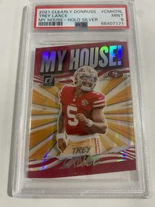 Panini Donruss 2021 Clearly Trey Lance ¡Control Mi casa! Prizm dorado 10/10 PSA 9 🙂 - Imagen 1 de 3