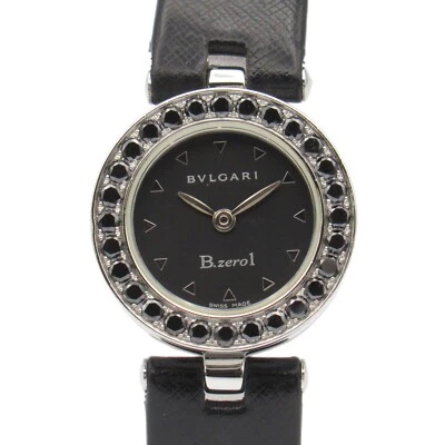Reloj Pulsera BVLGARI Diamante Negro BZ22S Cuarzo Acero Inoxidable Cuero Usado Mujer Foto 1 de 4