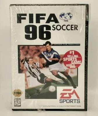 FIFA Soccer 96 (Sega Genesis, 1996) Brand New, Factory Sealed - Tears in Plastic - Image 1 of 4