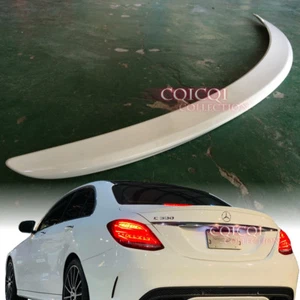 Painted BENZ 2015~2020 W205 C class Sedan A type trunk spoiler color: 149 white◎ - Picture 1 of 3