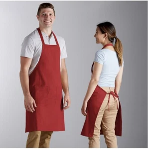 Chef Works Unisex Metzgerschürze, rot, rot, Größe 34 Zoll Länge mal 24 Zoll F8 - Bild 1 von 6