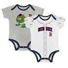 Newborn & Infant Gray/White Boston Red Sox Two-Pack Play Ball Bodysuit Set