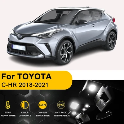 Kit de paquete de luces LED interiores blancas para Toyota C-HR CHR 2018-2021 matrícula Foto 1 de 4