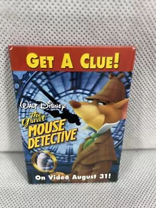 Disney Il GRANDE Topo Detective Vintage Promo Pulsante Spilla Video Film NUOVO 5S3 - Foto 1 di 2