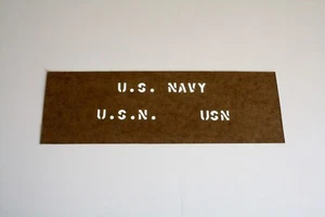 STENCIL, U.S. NAVY, 1/2" UNIFORM USN GEAR ARMY JACKET USMC N1 DECK WW2 MILITARY - Picture 1 of 2