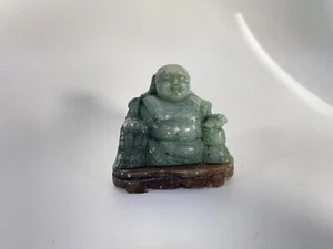Chinese Antique Shoushan Green Stone Buddha - Picture 1 of 4