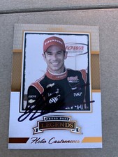 Helio Castroneves autographed race card.  4 time Indy 500 Winner.  