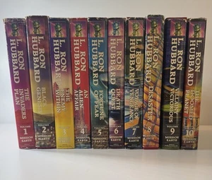 Vintage MISSION EARTH L Ron Hubbard Complete Set Vols 1 - 10 Hardcover Book Lot - Picture 1 of 17