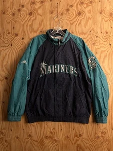 VTG 90's MLB Apex One Seattle Mariners Mens L Embroidered Sports Jacket Stitched - Picture 1 of 16