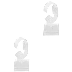  Juego de 2 soportes de valet para exhibición de relojes transparentes ajustables pequeños para relojes - Imagen 1 de 12
