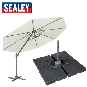 Dellonda DG268 Cantilever Parasol with Dellonda DG269 Fillable Parasol Base - Picture 1 of 4